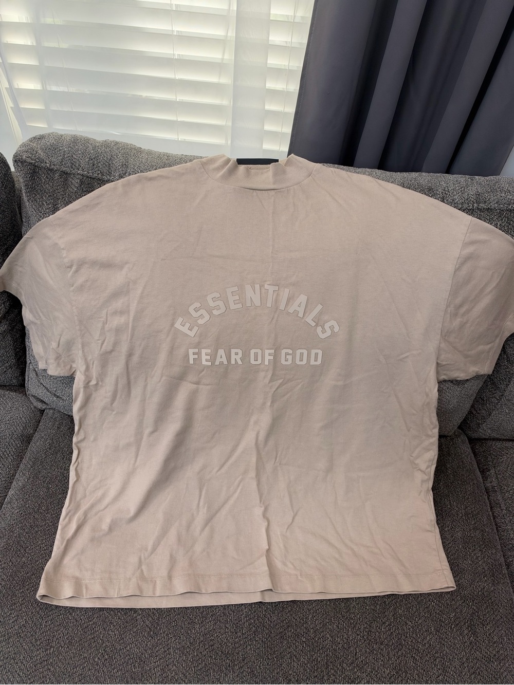 Essentials Short Sleeve Logo Tee in Beige